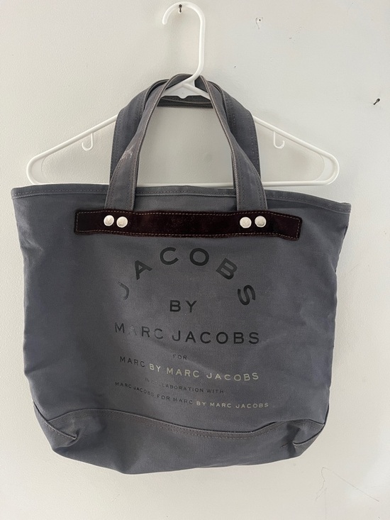 Marc By Marc Jacobs Handbags - Y2K Marc By Marc Jacobs Gray Canvas Tote with Brown Suede Trim vintage